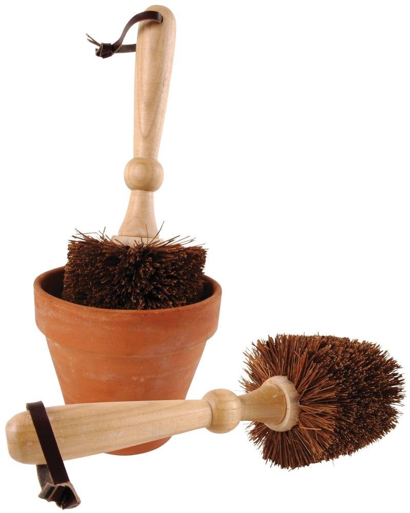 Esschert Design Flower Pot Bristle Brush - 5"" Brown